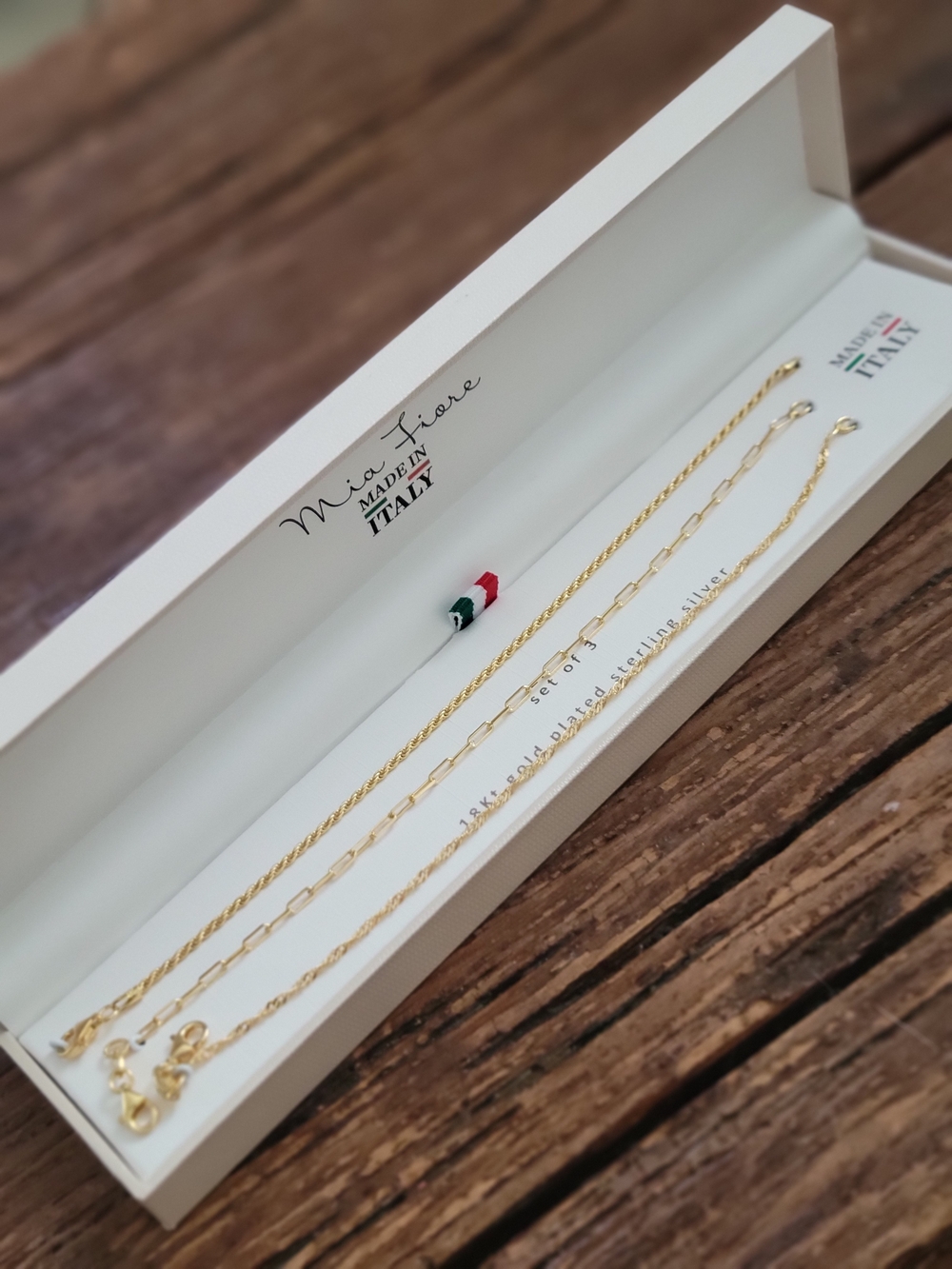 Gold Plated Sterling Silver Layered Bracelet Set